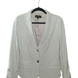 Talbots Women's Light Gray Textured Blazer